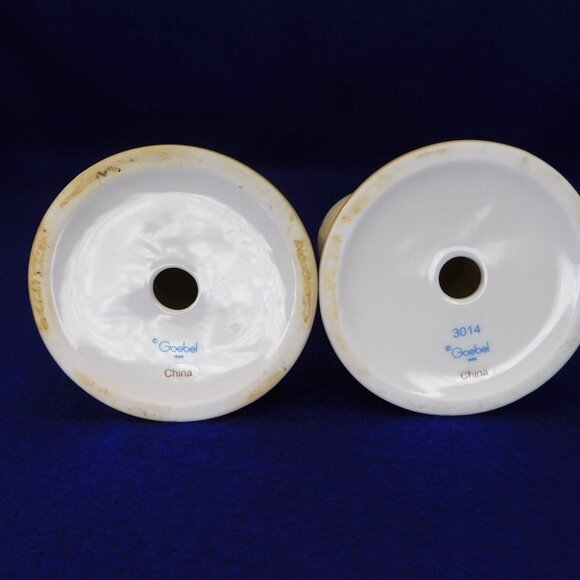 2 Hummel Goebel Angel Heart Shaped Ceramic Candle Holders / Candlesticks Vintage - Picture 8 of 8